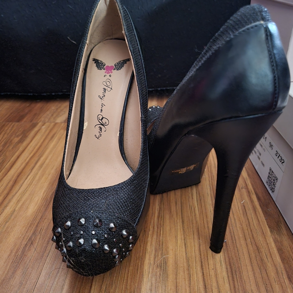 Brand:Ponny loved Kenny Size:8 Color:Black